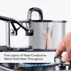 KitchenAid 5-Ply Clad Stainless Steel 3-qt. Saucepan With Lid 13 KitchenAid 5-Ply Clad Stainless Steel 3-qt. Saucepan With Lid -Home-Kitchen 5870453 ALT5