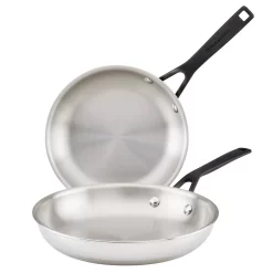 KitchenAid 5-Ply Clad Stainless Steel 2-pc. Frypan Set