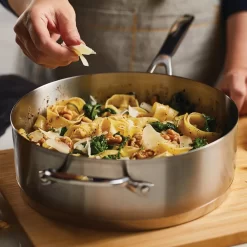 KitchenAid 3-Ply Base Stainless Steel 4.5-qt. Deep Sauté Pan With Helper Handle And Lid -Home-Kitchen 5870474 ALT5