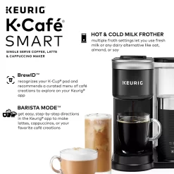 Keurig® K-Cafe® SMART Single-Serve Coffee Maker With WiFi Compatibility, Latte & Cappuccino Machine With Built-In Frother 11 Keurig® K-Cafe® SMART Single-Serve Coffee Maker With WiFi Compatibility, Latte & Cappuccino Machine With Built-In Frother -Home-Kitchen 5884740 ALT3