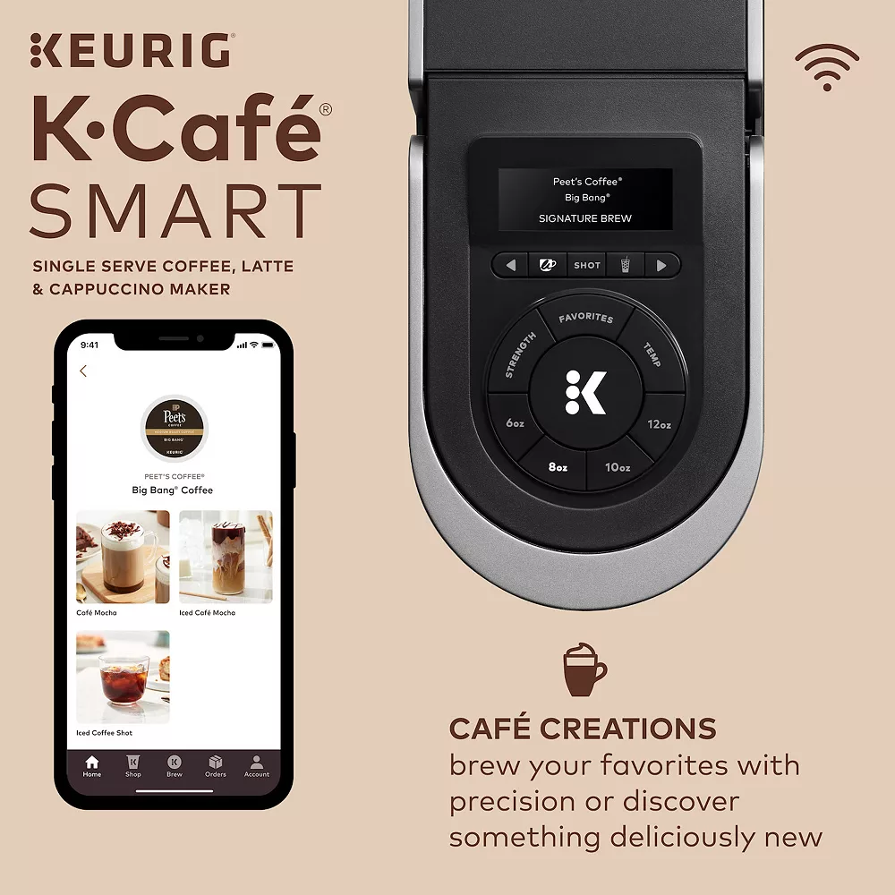 Keurig® K-Cafe® SMART Single-Serve Coffee Maker With WiFi Compatibility, Latte & Cappuccino Machine With Built-In Frother 7 Keurig® K-Cafe® SMART Single-Serve Coffee Maker With WiFi Compatibility, Latte & Cappuccino Machine With Built-In Frother - Image 5