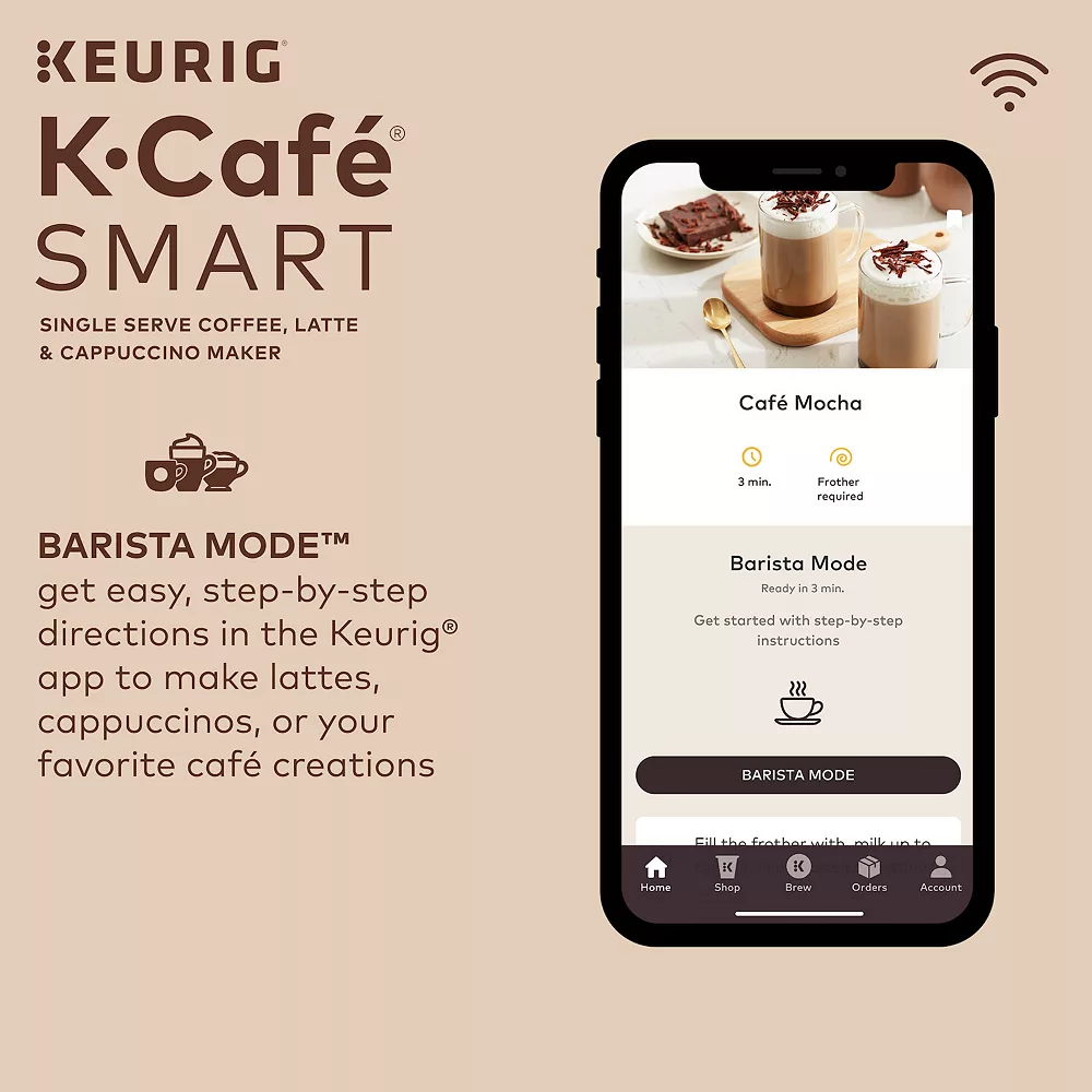 Keurig® K-Cafe® SMART Single-Serve Coffee Maker With WiFi Compatibility, Latte & Cappuccino Machine With Built-In Frother 8 Keurig® K-Cafe® SMART Single-Serve Coffee Maker With WiFi Compatibility, Latte & Cappuccino Machine With Built-In Frother - Image 6
