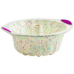 Trudeau Confetti Fluted Cake Pan