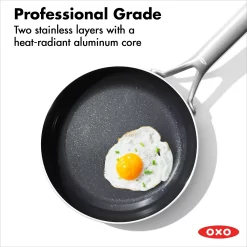 OXO Mira 3-Ply Stainless Steel 8-in. Non-Stick Frypan -Home-Kitchen 5918420 ALT3