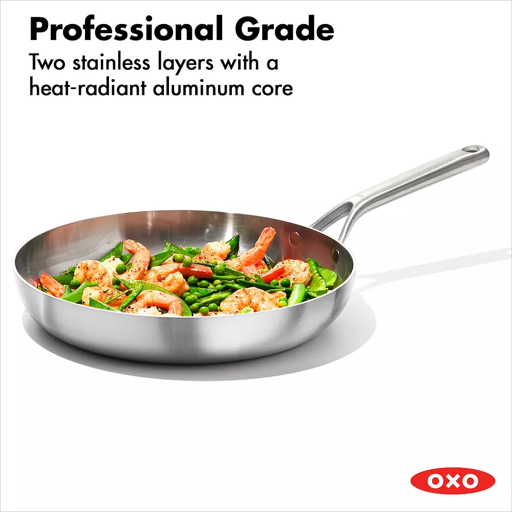 OXO Mira 3-Ply Stainless Steel 12-in. Frypan 4 OXO Mira 3-Ply Stainless Steel 12-in. Frypan - Image 2