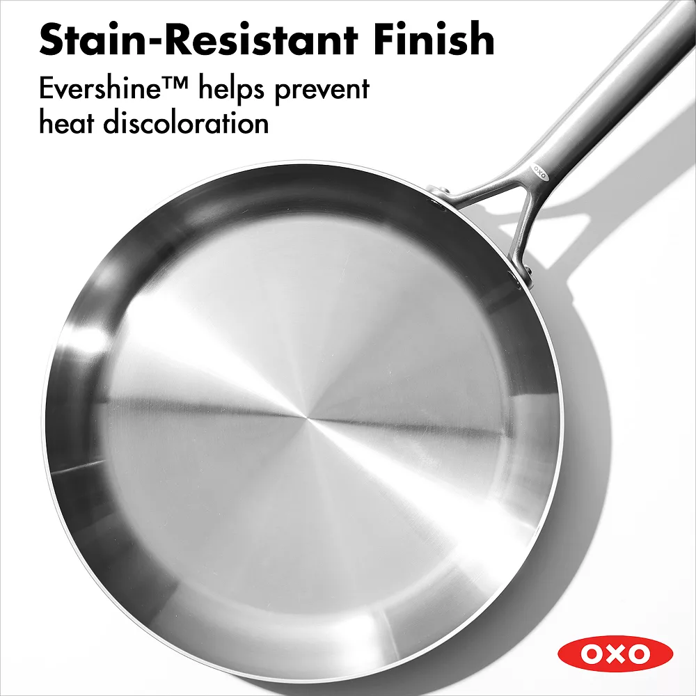 OXO Mira 3-Ply Stainless Steel 12-in. Frypan 5 OXO Mira 3-Ply Stainless Steel 12-in. Frypan - Image 3
