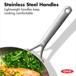 OXO Mira 3-Ply Stainless Steel 12-in. Frypan 10 OXO Mira 3-Ply Stainless Steel 12-in. Frypan -Home-Kitchen 5918429 ALT4