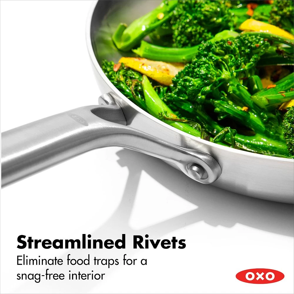 OXO Mira 3-Ply Stainless Steel 12-in. Frypan 7 OXO Mira 3-Ply Stainless Steel 12-in. Frypan - Image 5