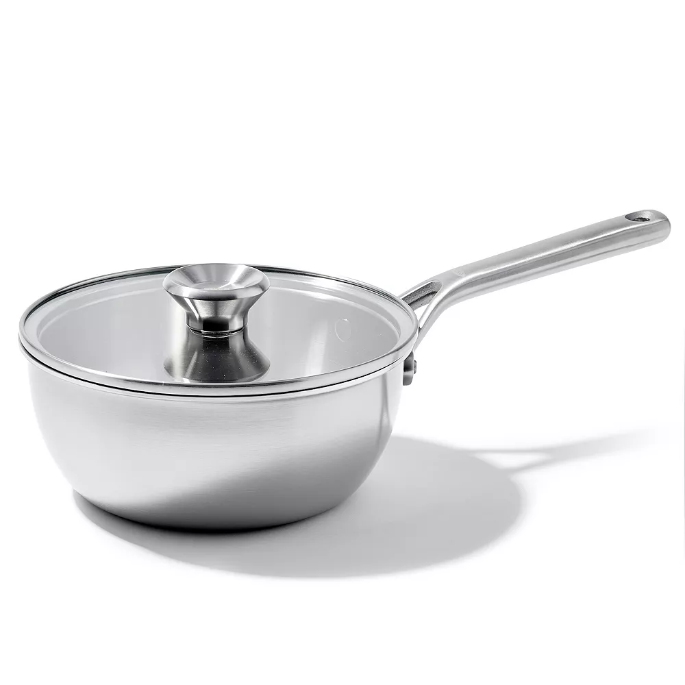 OXO Mira Tri-Ply Stainless Steel 2.5-qt. Chef's Pan With Lid 3 OXO Mira Tri-Ply Stainless Steel 2.5-qt. Chef's Pan With Lid
