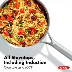 OXO Mira Tri-Ply Stainless Steel 2.5-qt. Chef's Pan With Lid 12 OXO Mira Tri-Ply Stainless Steel 2.5-qt. Chef's Pan With Lid -Home-Kitchen 5918432 ALT5