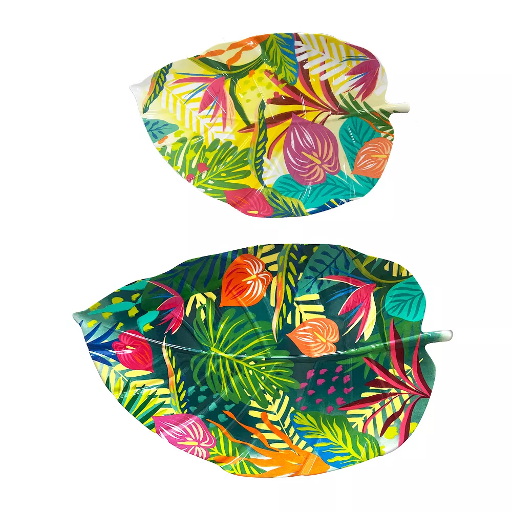 Celebrate Together™ Summer 2-pc. Melamine Palm Serving Tray Set 4 Celebrate Together™ Summer 2-pc. Melamine Palm Serving Tray Set - Image 2