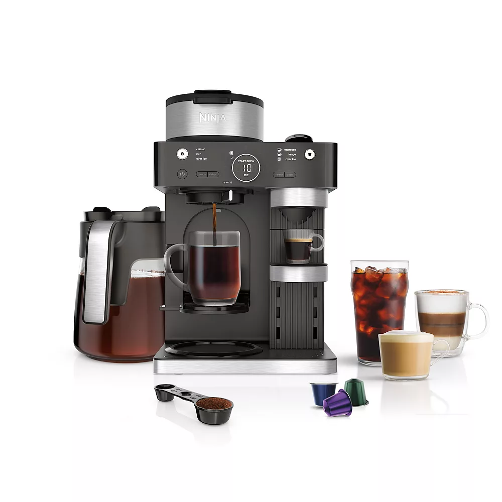 Ninja Espresso & Coffee Barista System, Single-Serve Coffee & Nespresso Capsule Compatible 3 Ninja Espresso & Coffee Barista System, Single-Serve Coffee & Nespresso Capsule Compatible