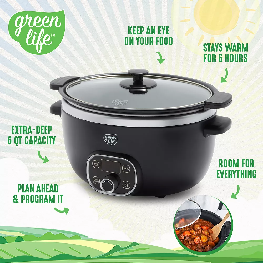 GreenLife Cook Duo Healthy 6-qt. Ceramic Nonstick Slow Cooker 8 GreenLife Cook Duo Healthy 6-qt. Ceramic Nonstick Slow Cooker - Image 6