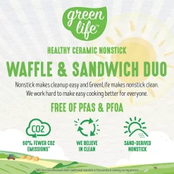GreenLife Waffle Maker & Panini Press Grill -Home-Kitchen 5926187 ALT3