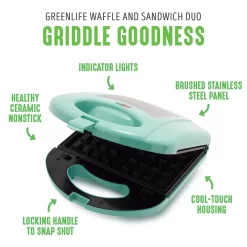GreenLife Waffle Maker & Panini Press Grill -Home-Kitchen 5926187 ALT4