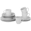 10 Strawberry Street Simply White 16-pc. Square Dinnerware Set -Home-Kitchen 5959225