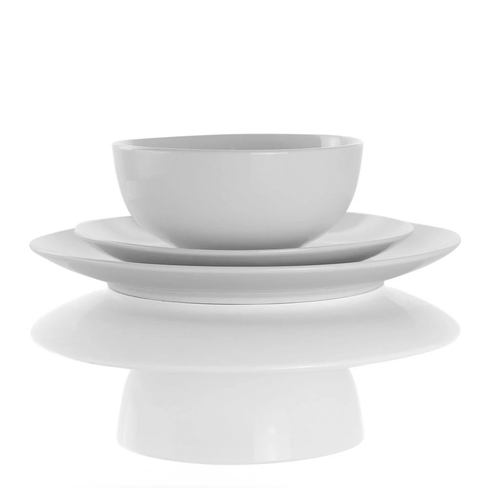 Elama Luna 18 Piece Porcelain Dinnerware Set In White 4 Elama Luna 18 Piece Porcelain Dinnerware Set In White - Image 2