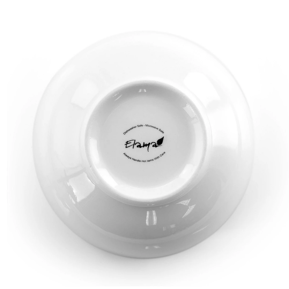 Elama Luna 18 Piece Porcelain Dinnerware Set In White 5 Elama Luna 18 Piece Porcelain Dinnerware Set In White - Image 3