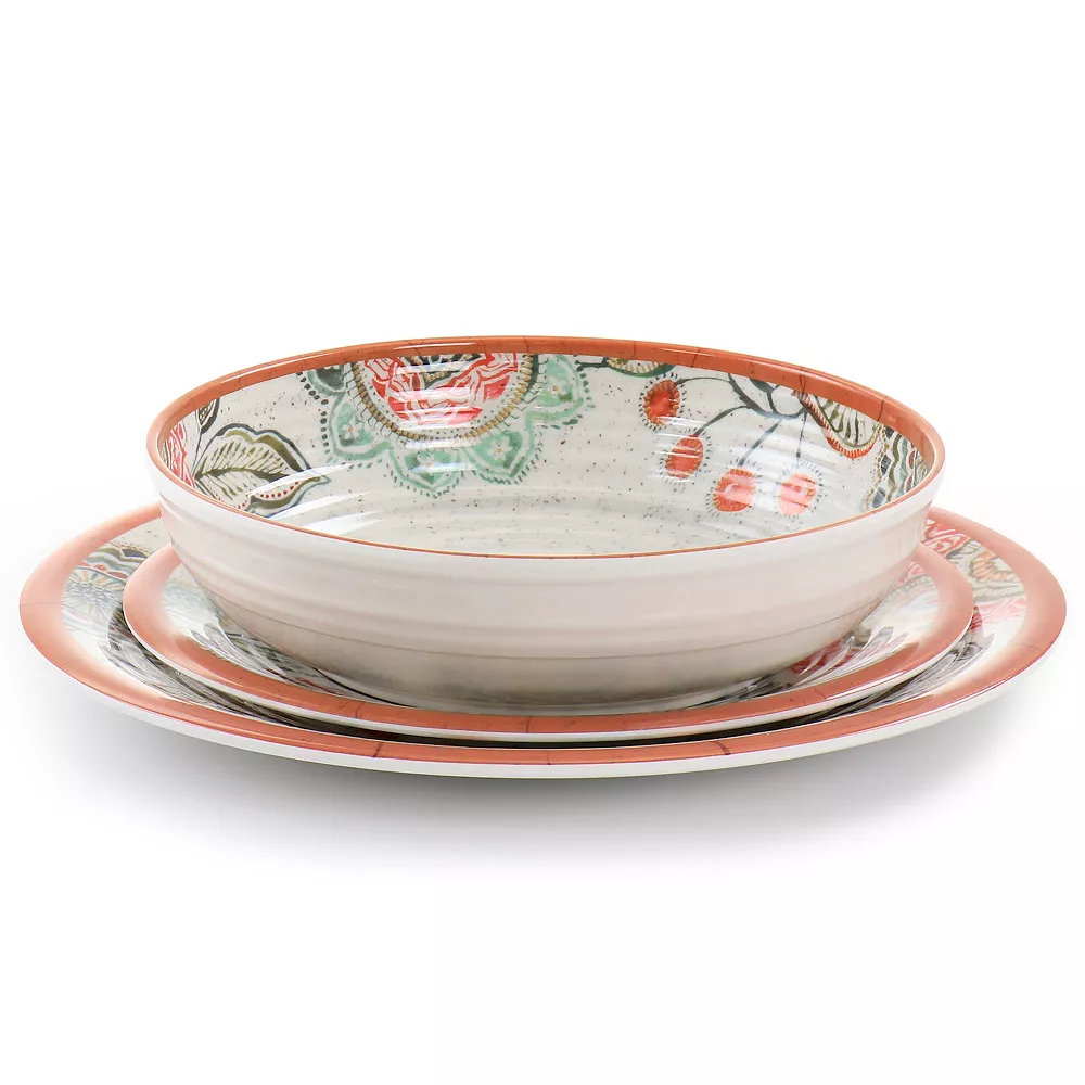 Elama Ester 12 Piece Melamine Dinnerware Set 4 Elama Ester 12 Piece Melamine Dinnerware Set - Image 2