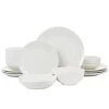 Elama Camellia 16 Piece Porcelain Double Bowl Dinnerware Set 2 Elama Camellia 16 Piece Porcelain Double Bowl Dinnerware Set -Home-Kitchen 5959696