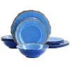 Elama Roma 12 Piece Melamine Dinnerware Set In Blue 1 Elama Roma 12 Piece Melamine Dinnerware Set In Blue -Home-Kitchen 5959770