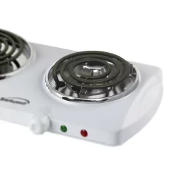 Brentwood Electric 1500W Double Burner Spiral White -Home-Kitchen 5959828 ALT2