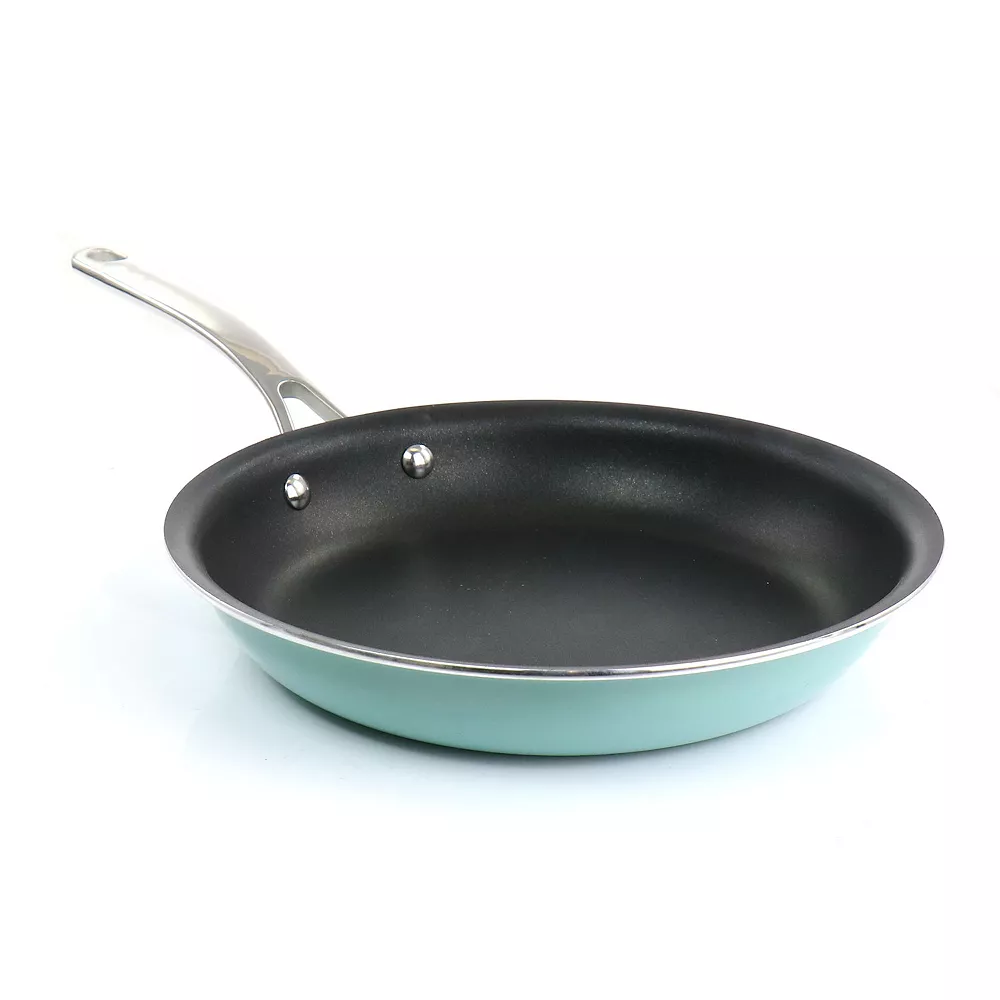 Martha Stewart Lockton 10 Inch Aluminum Frying Pan In Turquoise 6 Martha Stewart Lockton 10 Inch Aluminum Frying Pan In Turquoise - Image 4