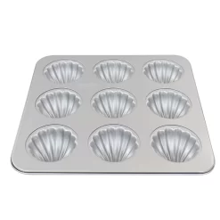 Martha Stewart Halbrent 11 Inch 9-cup Carbon Steel Madeline Pan