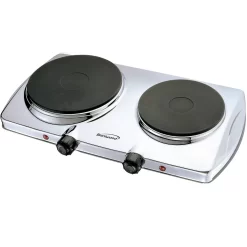 Brentwood Electric 1440W Double Hotplate In Chrome