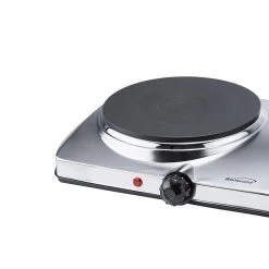 Brentwood Electric 1440W Double Hotplate In Chrome -Home-Kitchen 5959982 ALT2