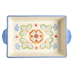 Laurie Gates Tierra Hand Painted 2 Piece 3.9 Qt And 1.6 Qt Rectangular Bakeware Set -Home-Kitchen 5960775 ALT3