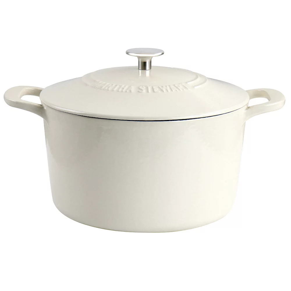 Gibson Everyday Enameled Cast Iron 7 Quart Dutch Oven With Lid In Cream 3 Gibson Everyday Enameled Cast Iron 7 Quart Dutch Oven With Lid In Cream