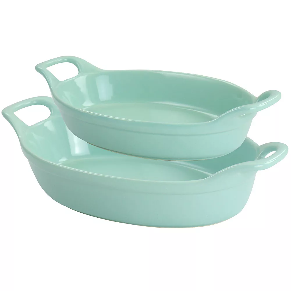 Martha Stewart Stoneware 2 Piece Oval Baker Set In Mint 6 Martha Stewart Stoneware 2 Piece Oval Baker Set In Mint - Image 4