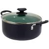 Eco-Friendly Home Hummington 5 Quart Green Ceramic Non-Stick Dutch Oven With Lid In Matte Grey -Home-Kitchen 5960864