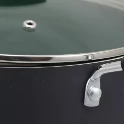 Eco-Friendly Home Hummington 5 Quart Green Ceramic Non-Stick Dutch Oven With Lid In Matte Grey -Home-Kitchen 5960864 ALT2