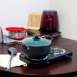 Eco-Friendly Home Hummington 5 Quart Green Ceramic Non-Stick Dutch Oven With Lid In Matte Grey -Home-Kitchen 5960864 ALT3