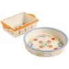 Laurie Gates Tierra Hand Painted 2 Piece 1.8 Qt Pie Dish And 1.6 Qt Bakeware Set -Home-Kitchen 5961011