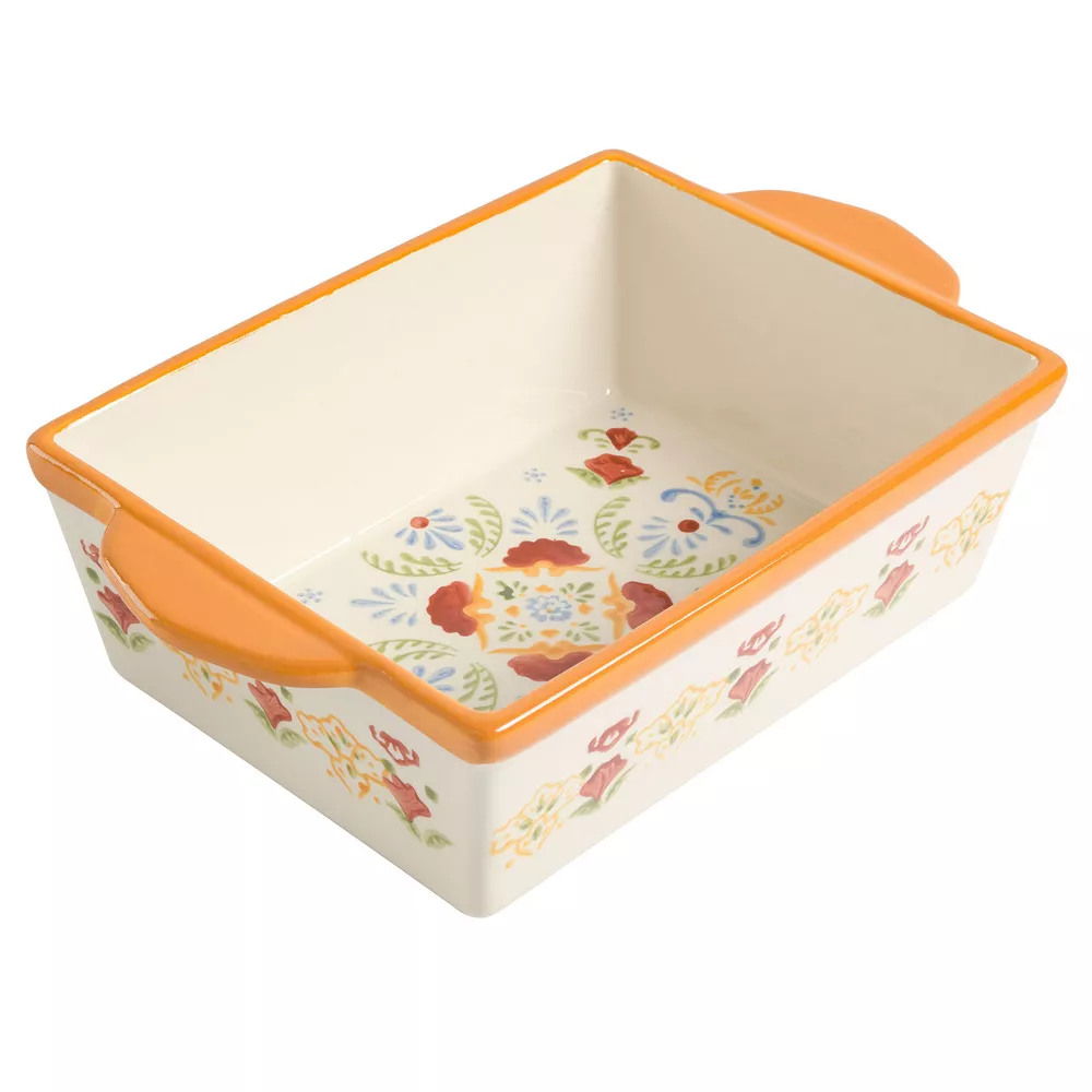 Laurie Gates Tierra Hand Painted 2 Piece 1.8 Qt Pie Dish And 1.6 Qt Bakeware Set 5 Laurie Gates Tierra Hand Painted 2 Piece 1.8 Qt Pie Dish And 1.6 Qt Bakeware Set - Image 3