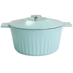 Home-Kitchen 4 Martha Stewart Enameled Cast Iron 5 Quart Round Dutch Oven With Lid