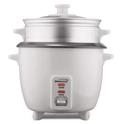 Brentwood 15 Cup Rice Cooker / Non-Stick With Steamer In White
