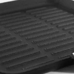 General Store Addlestone 11 Inch Pre-Seasoned Cast Iron Grill Pan With Foldable Wooden Handle -Home-Kitchen 5961119 ALT2