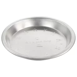 Martha Stewart 9 Inch Round Embossed Aluminum Pie Pan In Silver