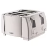 Brentwood 4 Slice Cool Touch Toaster In White