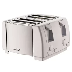 Brentwood 4 Slice Cool Touch Toaster In White