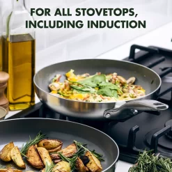 GreenPan Chatham Tri-Ply Stainless Steel Healthy Ceramic Nonstick 9.5-in. Frypan Skillet -Home-Kitchen 5978982 ALT5