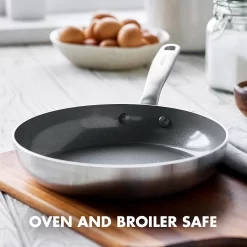 GreenPan Chatham Tri-Ply Stainless Steel Healthy Ceramic Nonstick 9.5-in. Frypan Skillet -Home-Kitchen 5978982 ALT7