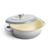 Merten & Storck German Enameled Iron 4.5-qt. Casserole Braiser -Home-Kitchen 5980350 Gray