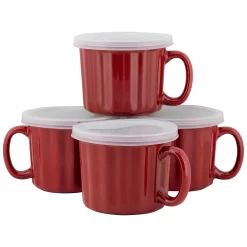 10 Strawberry Street 4-pc. Soup Mug With Lid Set