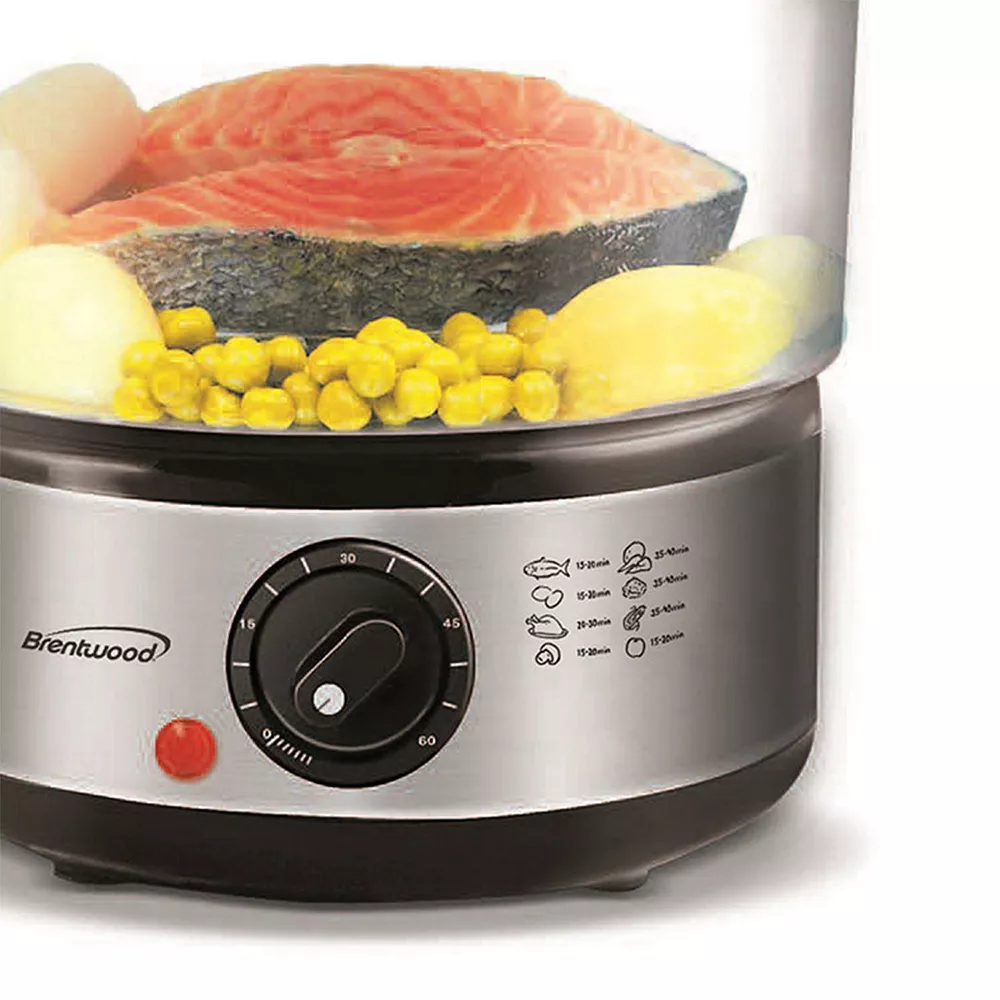 Brentwood 2 Tier 5 Quart Food Steamer 4 Brentwood 2 Tier 5 Quart Food Steamer - Image 2