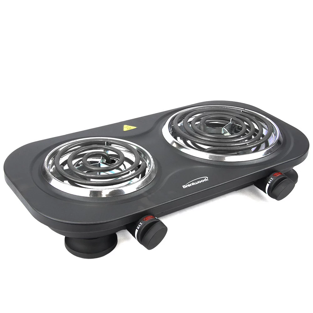 Brentwood Electric 1500W Double Burner - Black 3 Brentwood Electric 1500W Double Burner - Black